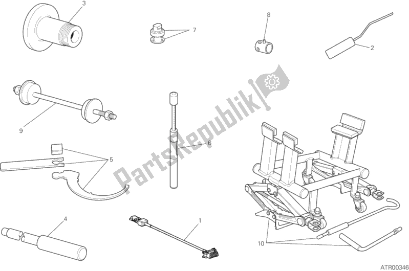 All parts for the Workshop Service Tools, Frame of the Ducati Diavel Xdiavel USA 1260 2019